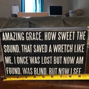 Amazing grace plaque
